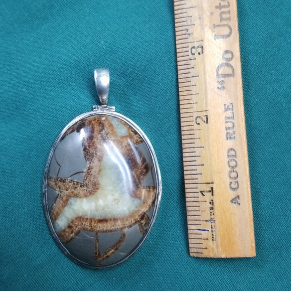 Large Agate and sterling pendant - Picture 6 of 6